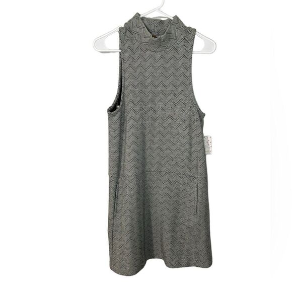 Free People Gray Zigzag Mini Dress - Picture 2 of 6